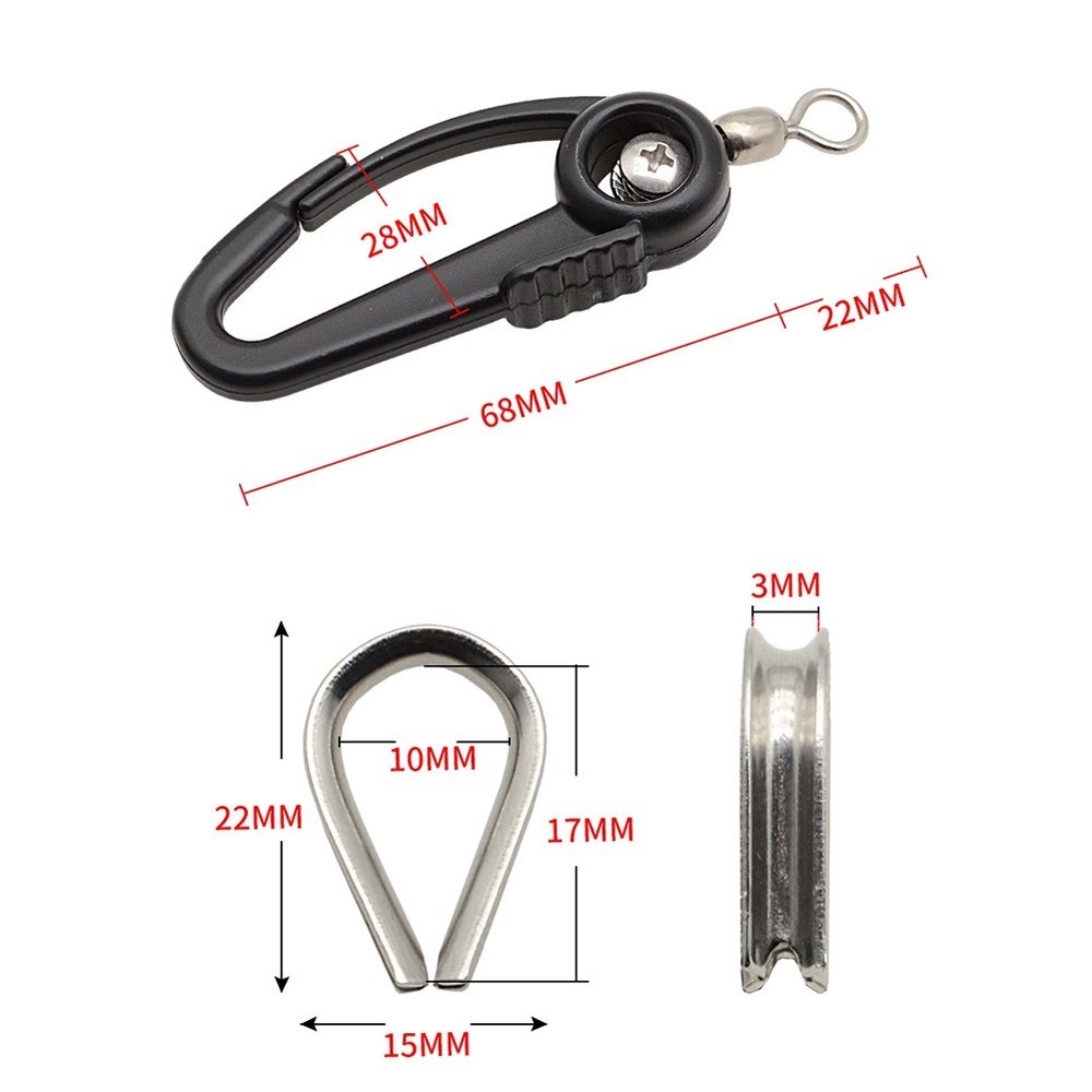 Downrigger Cable Terminator Kit Complete Set with Swivel Snaps Downrigger8445