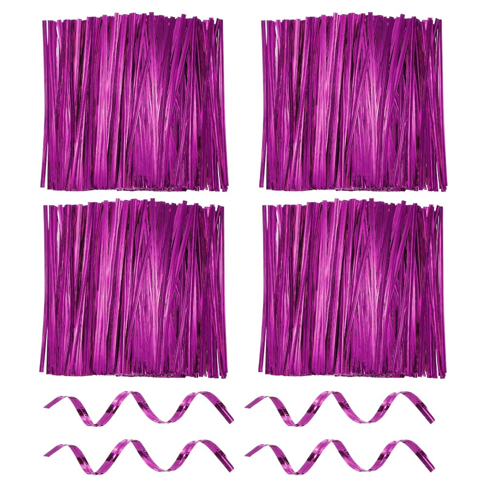 3200pcs 6\" Red Pink Bread Reusable Bag Closure Closure