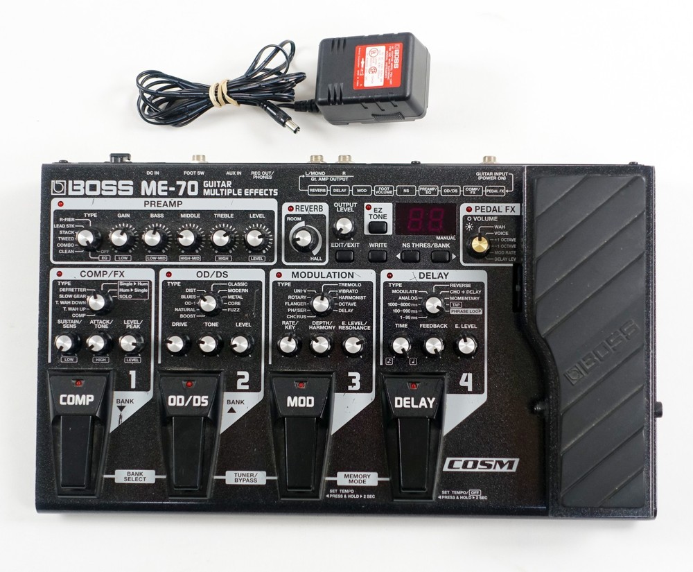 Boss ME-70 Guitar Multiple Effects Processor Pedal Overdrive Delay Modulation