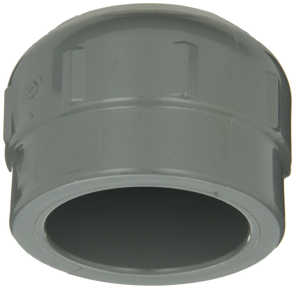 GF Piping Systems CPVC Pipe Fitting, Cap, Schedule 80, Gray, 4" Slip Socket