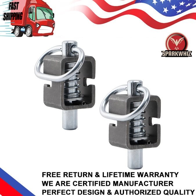 SPARKWHIZ (2) Universal Spring Trailer Gate Weld-On Spring Latch Lock Assembly
