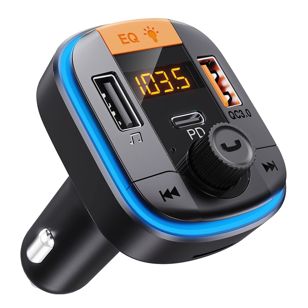 Bluetooth FM Transmitter for Car - BAISHUN 5.0 Adapter mini, black