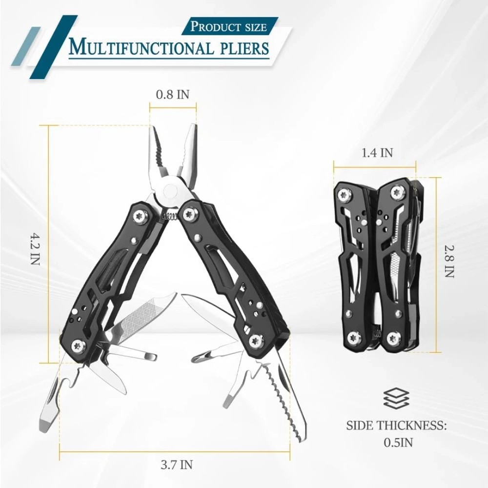 14-in-1 MINI Multitool Pliers Rugged & Practical Portable Pocket Camping Tools