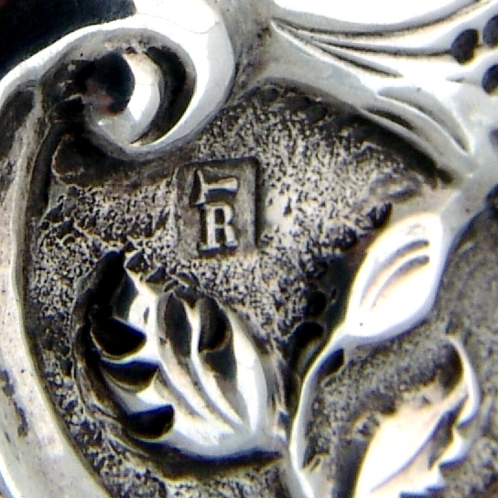 Ornate Tea Strainer Dutch 833 Silver 1896