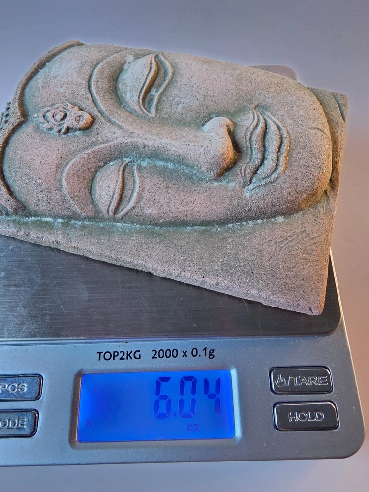 Buddha Ceramic/Clay Art Tile 4x2.75"