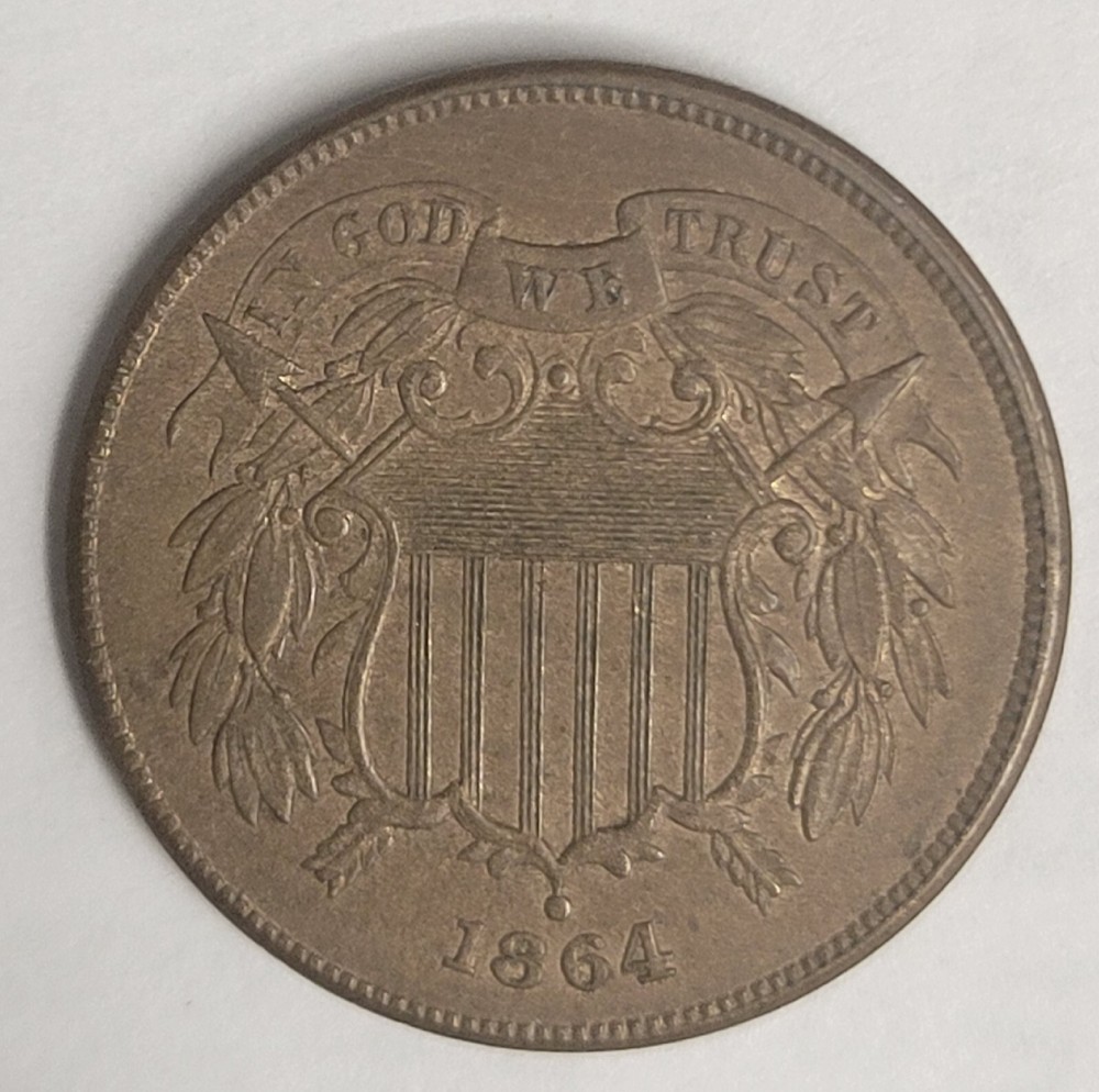 1864 Two Cent Piece *ORIGINAL CH BU*