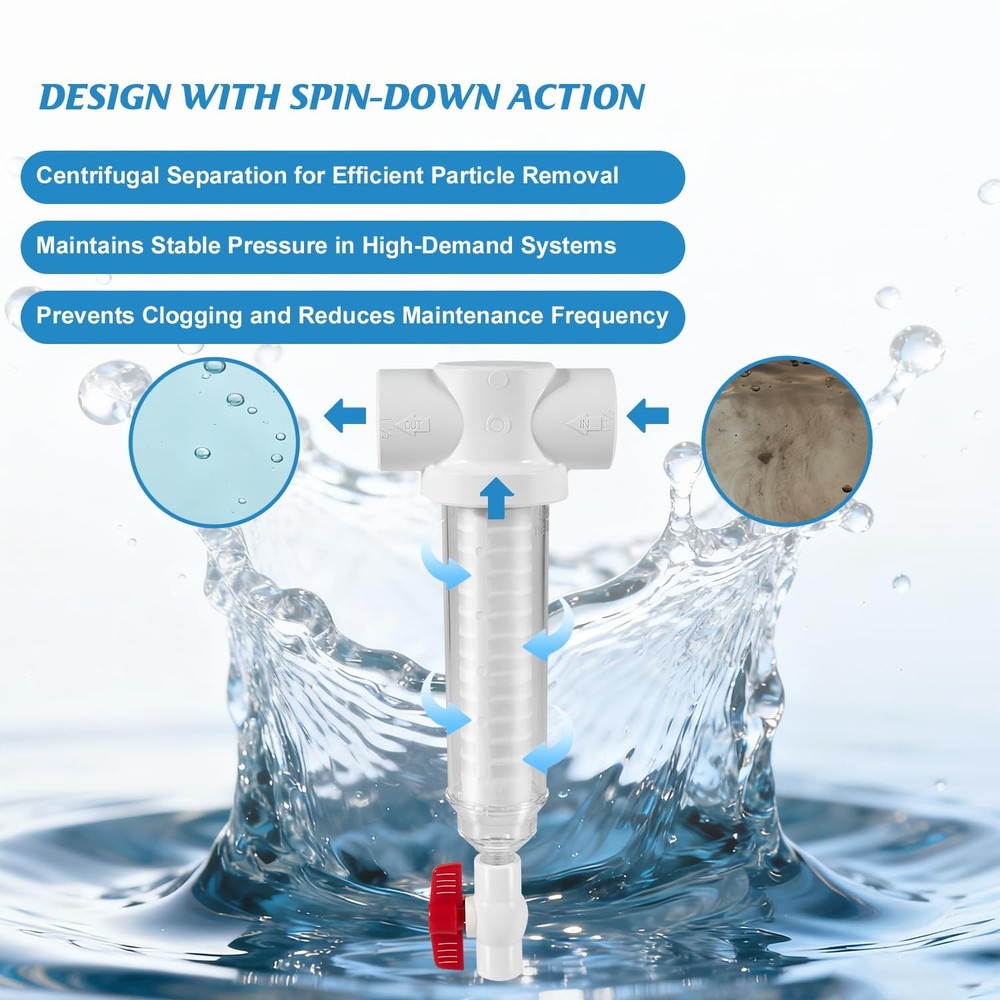 100 Mesh Spin Down Sand Separator 50 GPM For Sediment Water Filter System