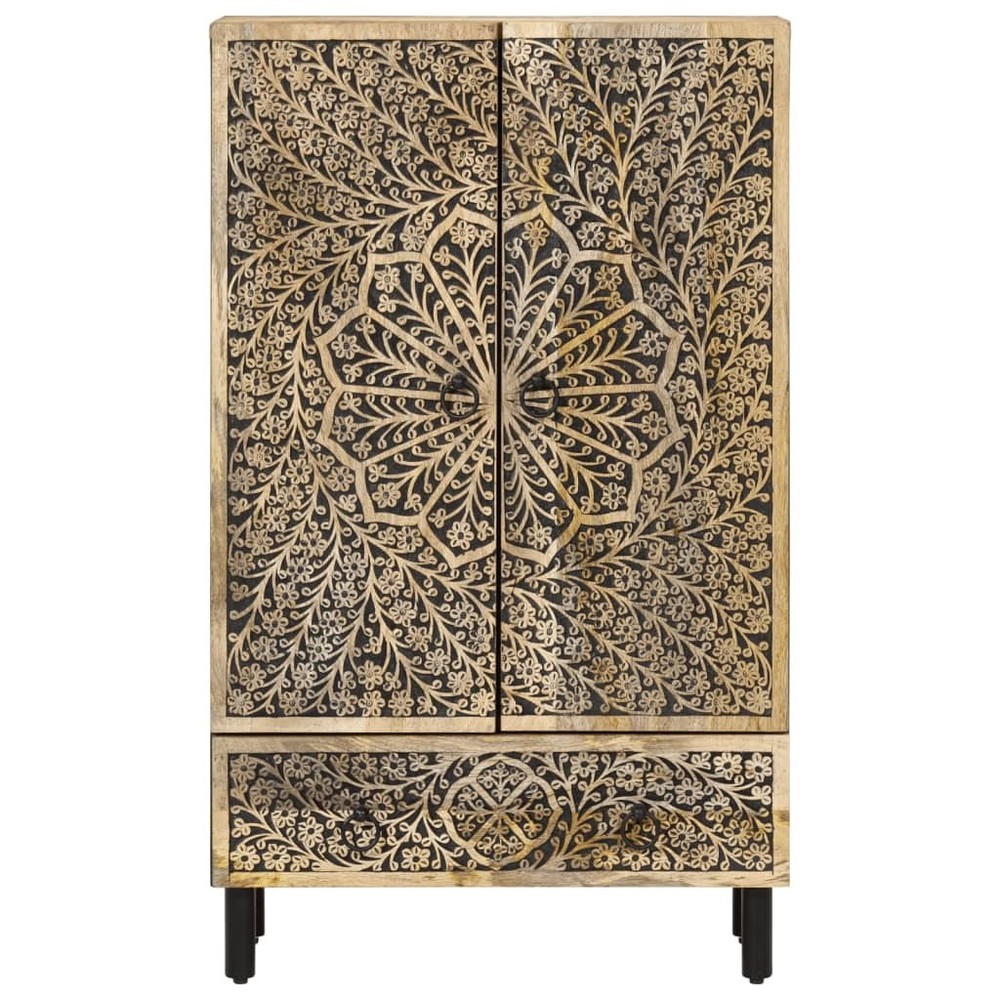 Highboard 23.6"x13"x39.4" Solid Wood Mango