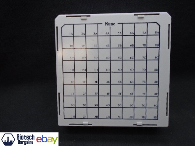 Nunc 64-Place Micro MAX-100 Polycarbonate Cryo Storage Box 330821 3/Pack