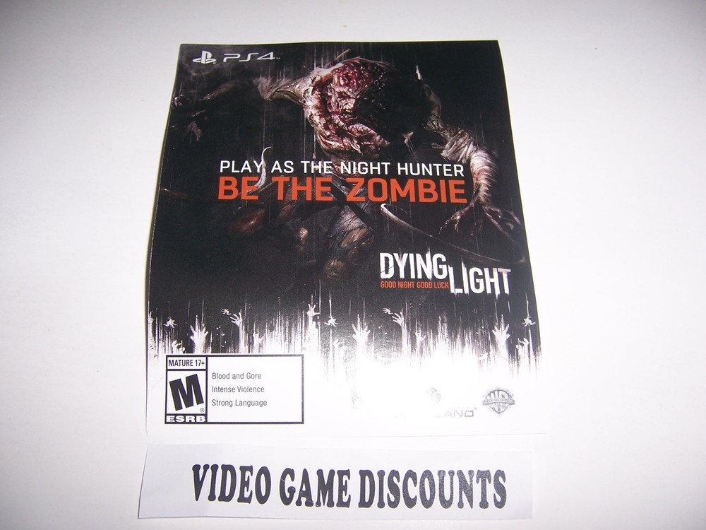 Dying Light Night Hunter Be the Zombie DLC Add-on Code for Playstation 4 PS4