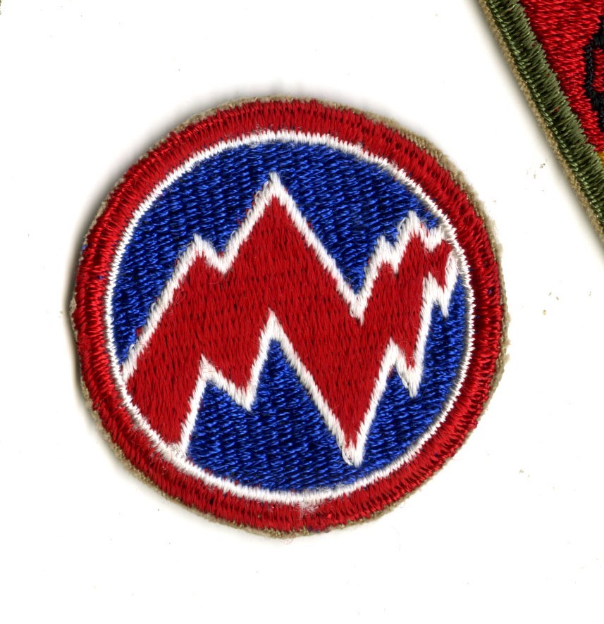 312th Logistics Command White Back Patch Cut Edge Vintage