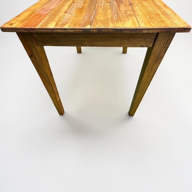 Vintage Solid Pine Farmhouse Kitchen Table Refinished Rustic 48x30