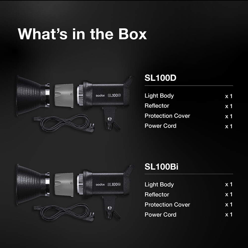 US Godox SL100D Bowens Daylight COB LED Video Continuous Light White Version
