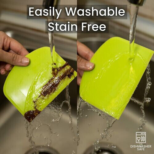 Dough Cutter Dual Sided Flexible Plastic Bowl Scraper for Bread Pizza Pastry