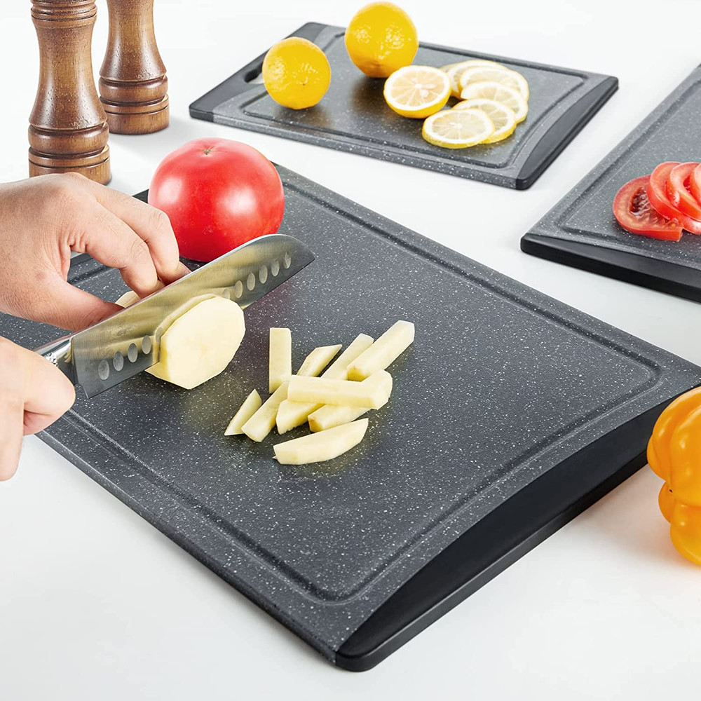 Plastic Cutting Boards for Kitchen (Set of 3)