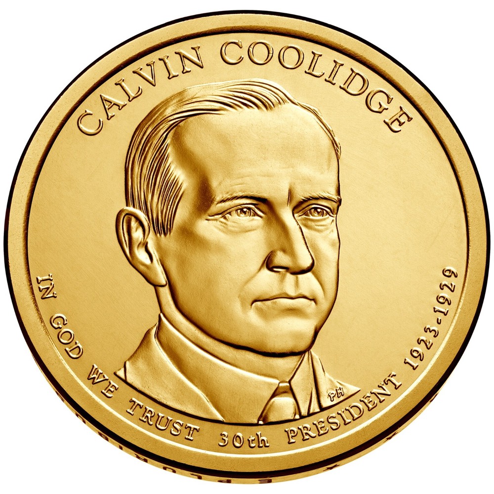 2014 D Calvin Coolidge Presidential Dollar From Mint Roll - Position B