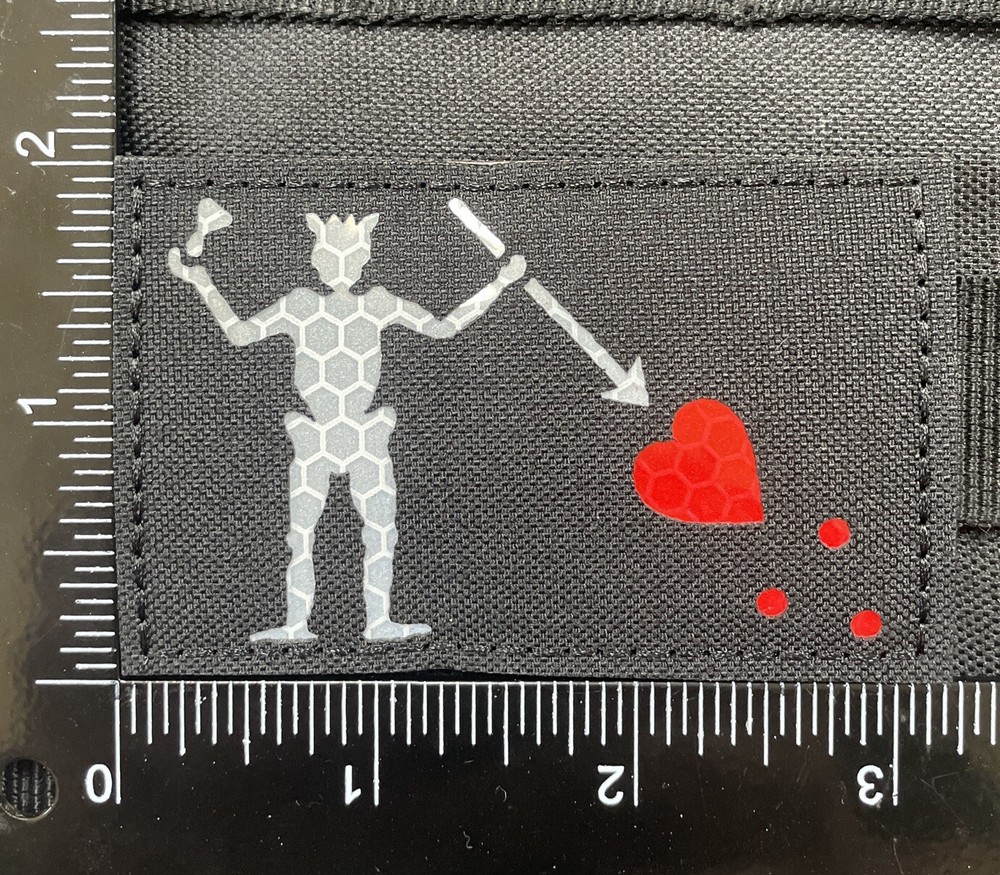 Blackbeard Pirate navy Seal DEVGRU Tactical morale IR Patch Hook Loop 3.2” Black