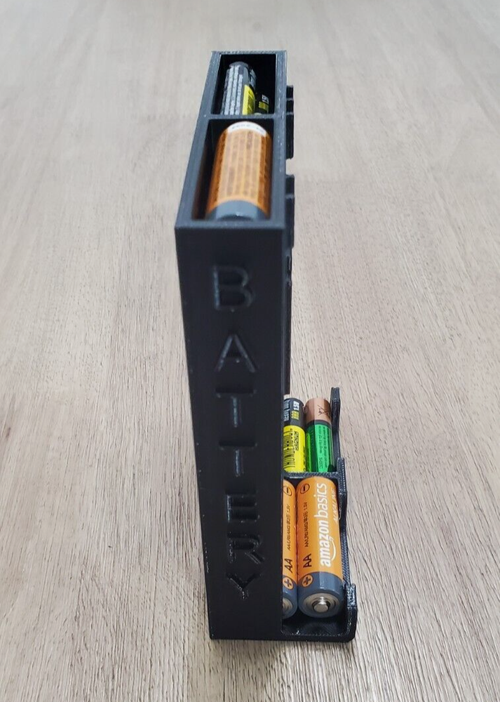 AA-AAA Battery Storage Dispenser Case Holder Box Organizer 3D Printed