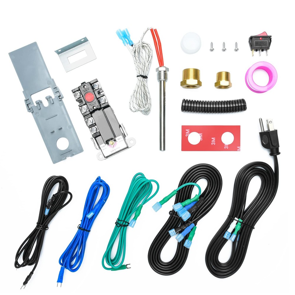 RV Electric Water Hybrid Heater Kits Converts RV LP Gas Water Heater to 120V