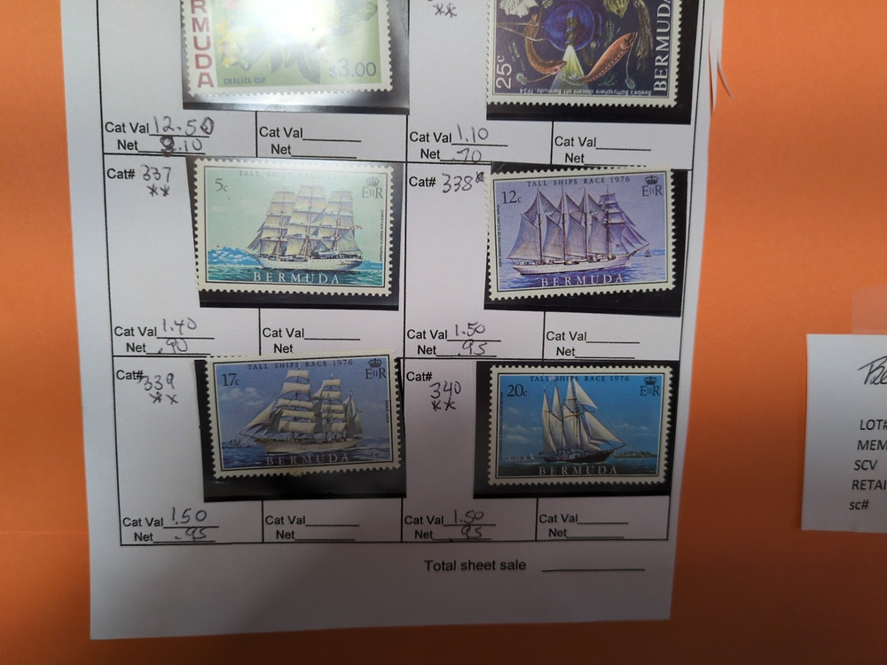 APC W6159 Bermuda MNH on circuit sheets with $130+ value