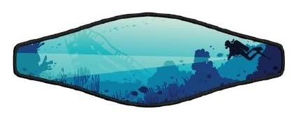 Scuba Diving Mask Strap Wrapper - Blue, Adjustable & Comfortable Fit