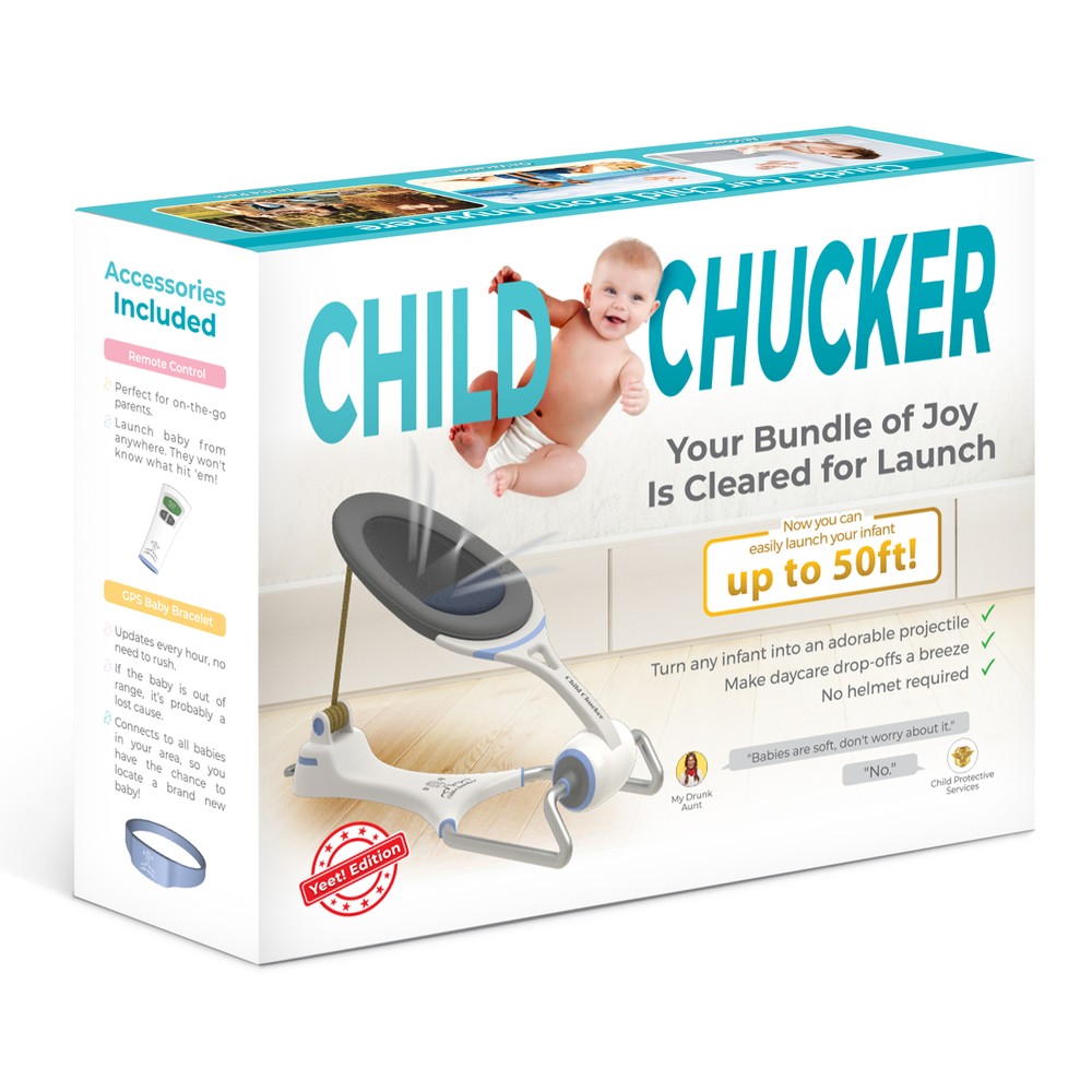 Witty Yeti Hilarious "Child Chucker" Gag Gift EMPTY Box, 1 Pack