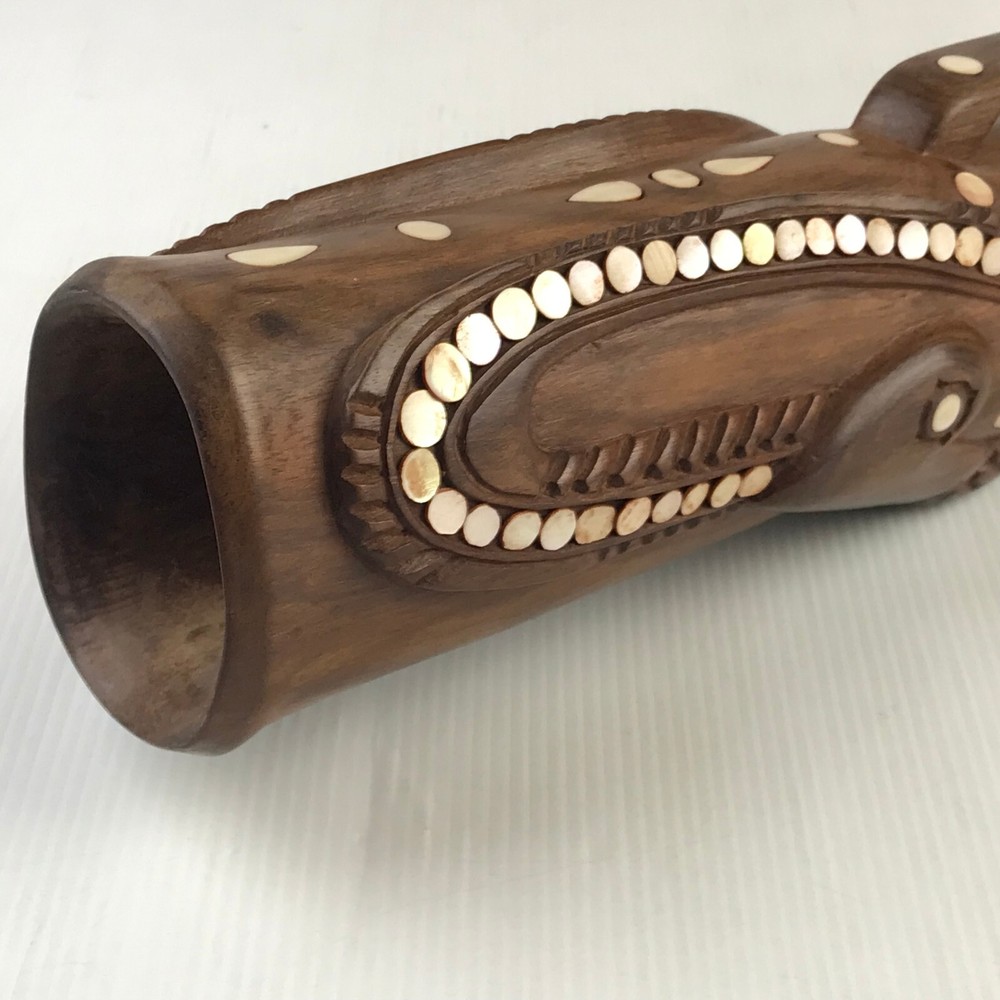 Vintage Wooden Dragon Drum 49 cm