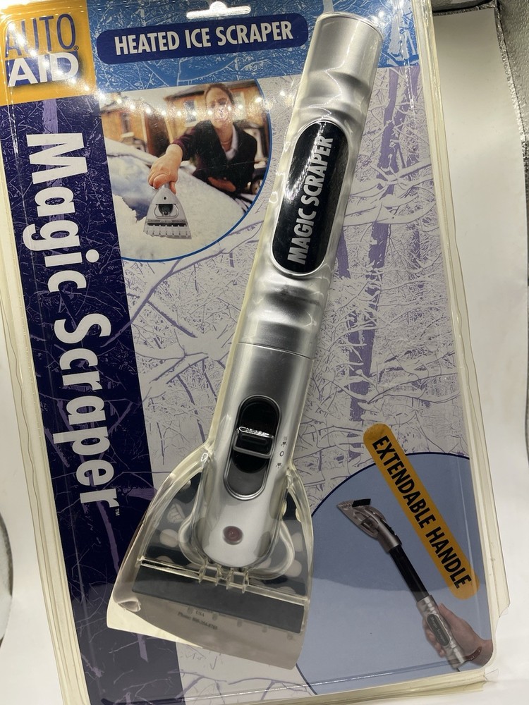 Auto Aid - Heated Ice Scraper "Magic Scraper" Retractable Extendable Handle