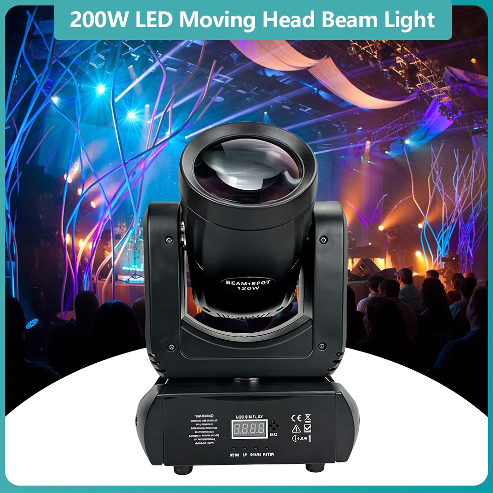 4pcs 200W LED Moving Head Beam Light DMX512 DJ Disco Stage Effect Lighting