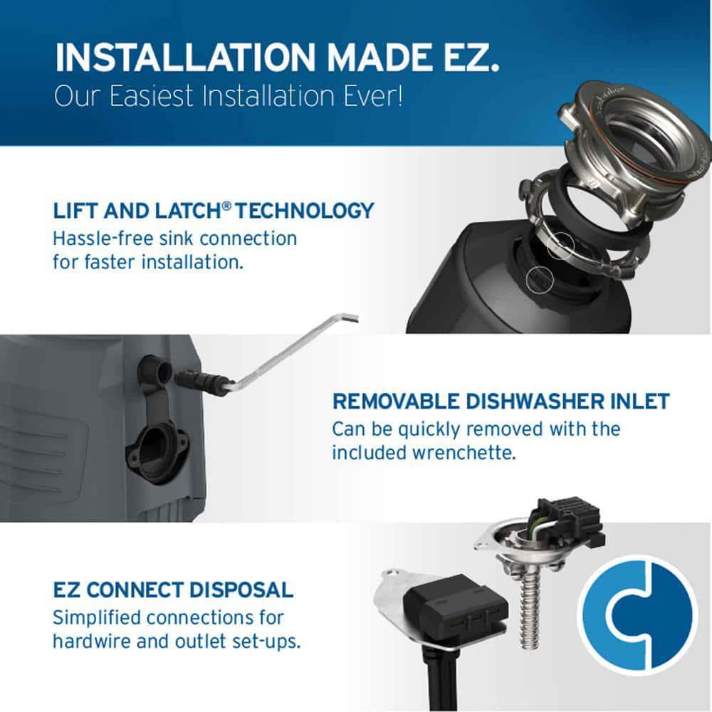 Evolution .75HP, 3/4 HP Garbage Disposal, Advanced Series EZ Connect Continuous
