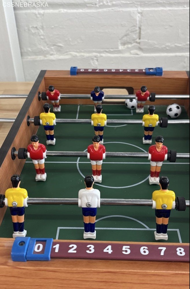 Tabletop foosball game 20x12x4