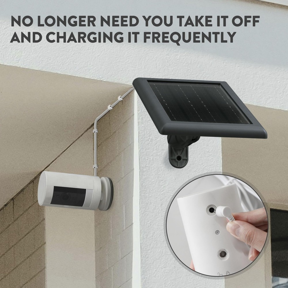 Ring Solar Panel(2nd Generation), 5W 5W---2 Pack Black(8.7inch)