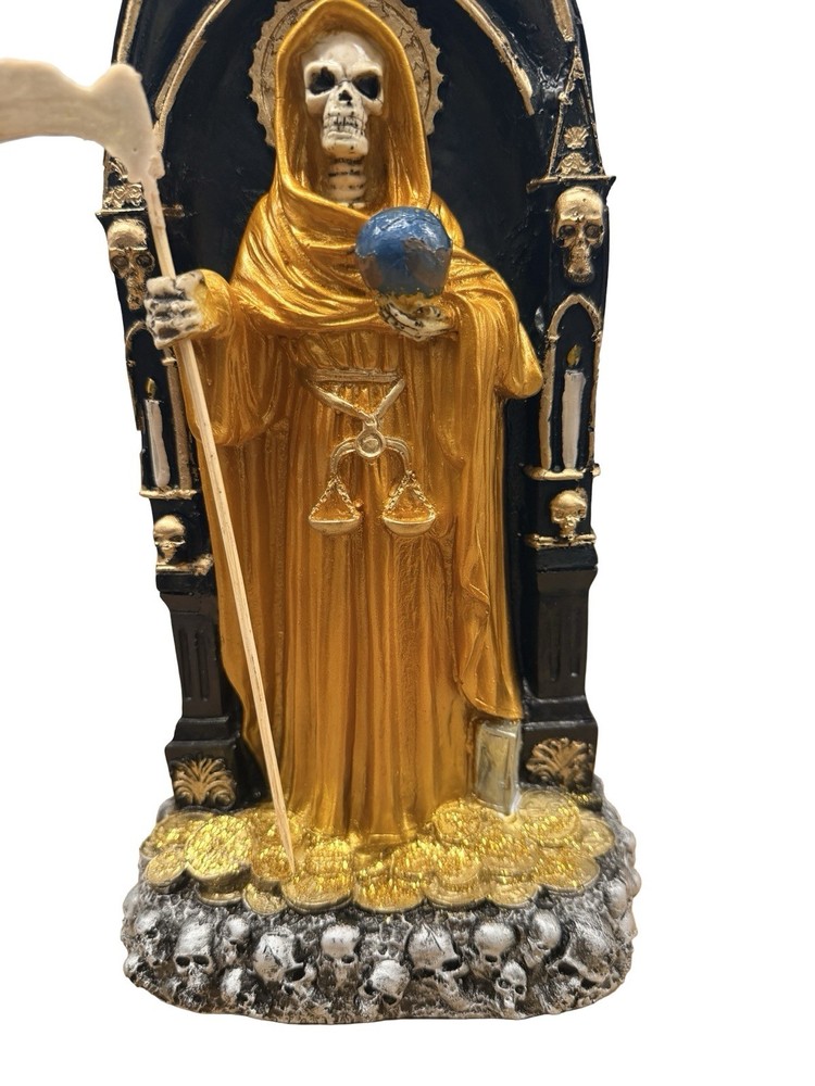 Santa Muerte En Capilla-Curada- Amarilla