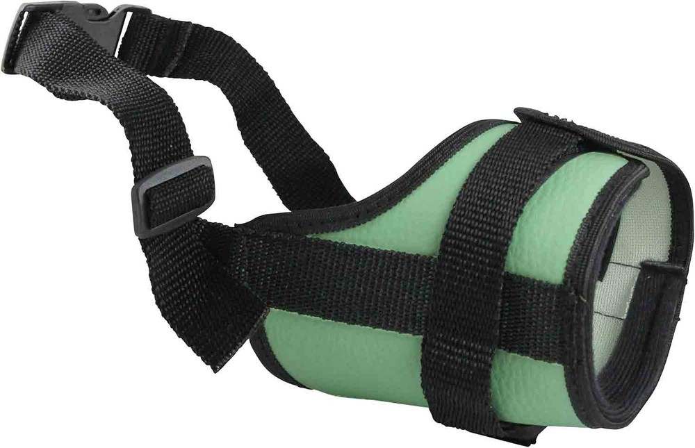 Adjustable Nylon Dog Muzzle 6 Sizes Green