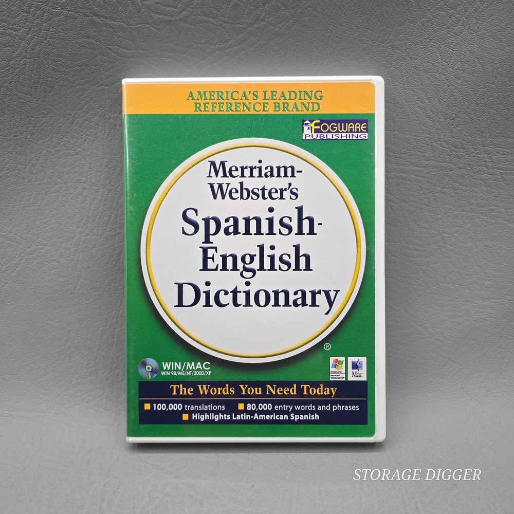 Fogware Publishing Merriam-Webster's Spanish-English Dictionary CD, Windows/Mac