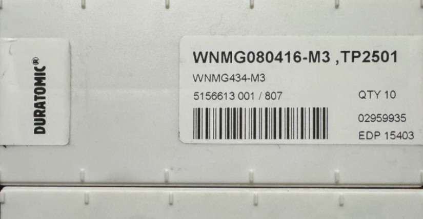 10 PCS  ORIGINAL  INSERTS      WNMG080416-M3 TP2501