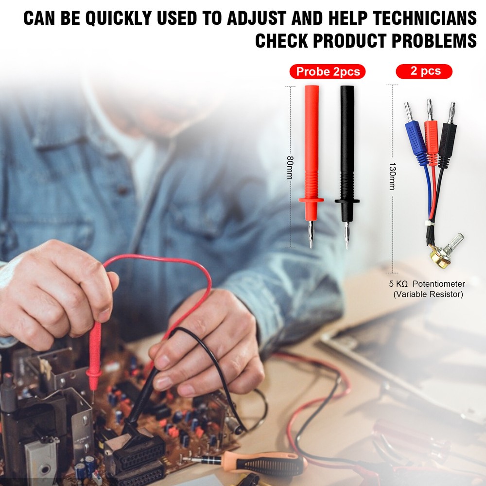 92PCS Multimeter Test Leads Kit Electronic Tool With Alligator Clip Probe Device