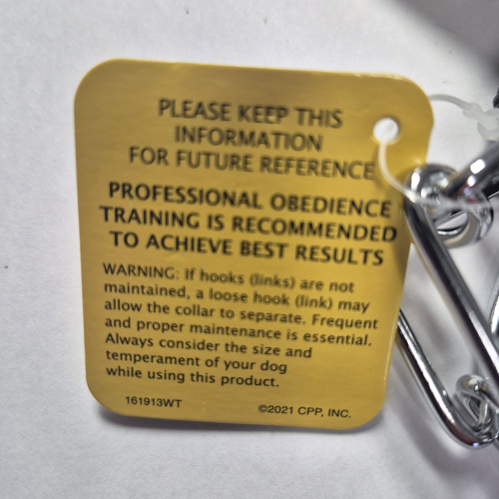 Titan Prong Training Collar 5592 w/Buckle Medium 20" Silver