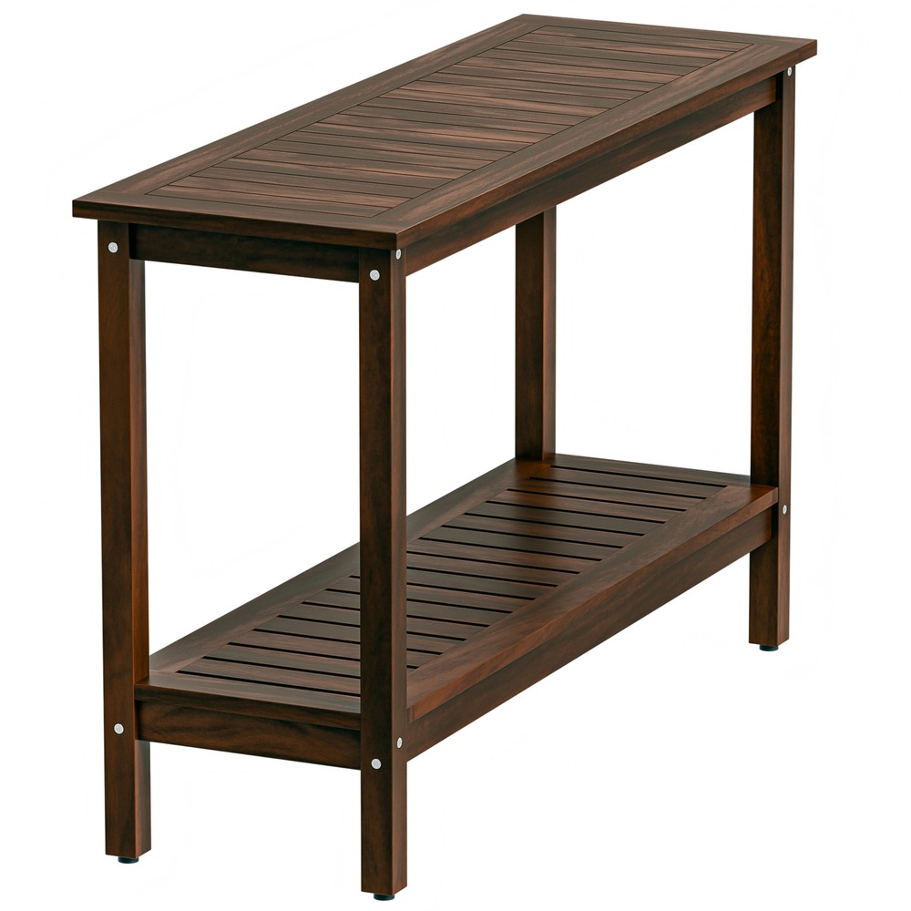 48" Console Table Multiuse Buffet Bar Storage Organizer with Foot Slider Coffee