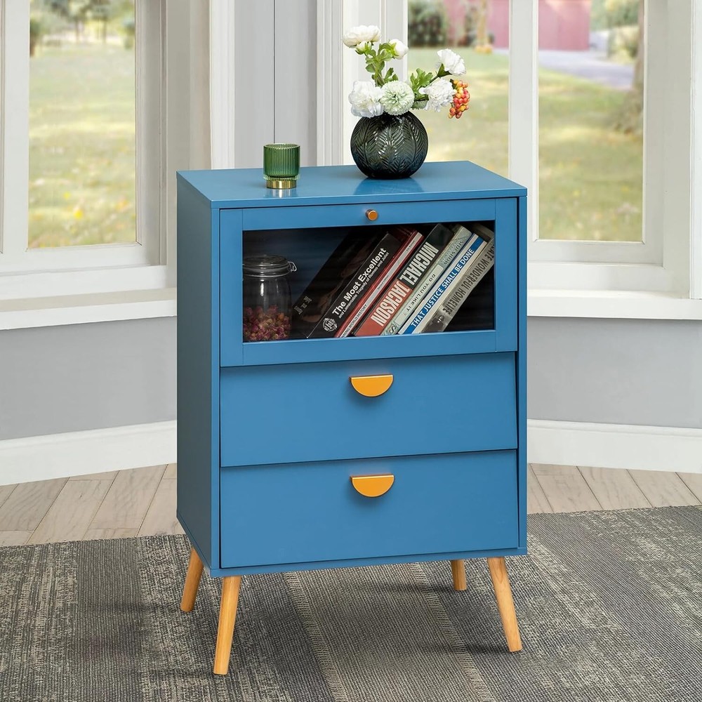 Accent Storage Cabinet Decorative Cabinet Buffet & Sideboard with 2 Drawer
