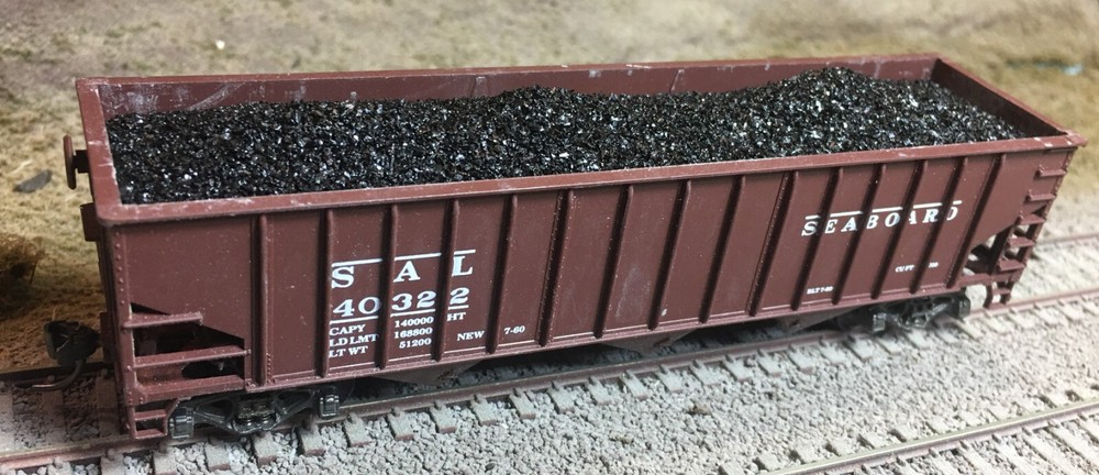Realistic Coal Loads for Bowser/Stewart 70 Ton 14 Panel Hopper