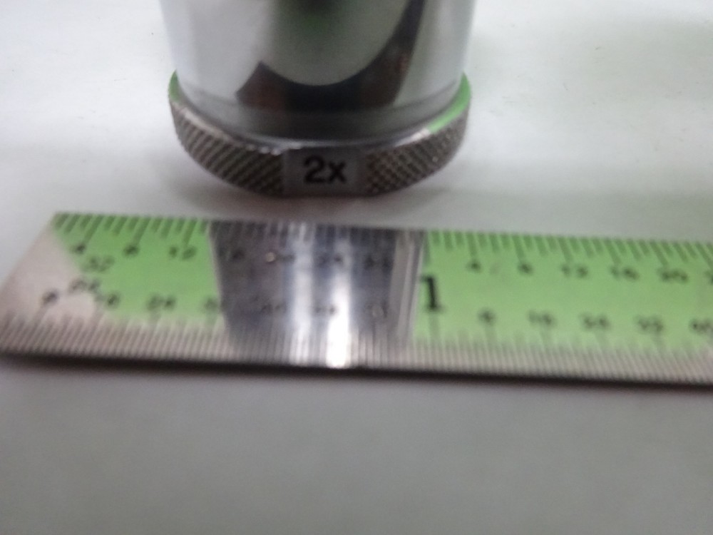 MICROSCOPE PART GAERTNER OBJECTIVE 2X OPTICS AS IS BIN#W9-E-03