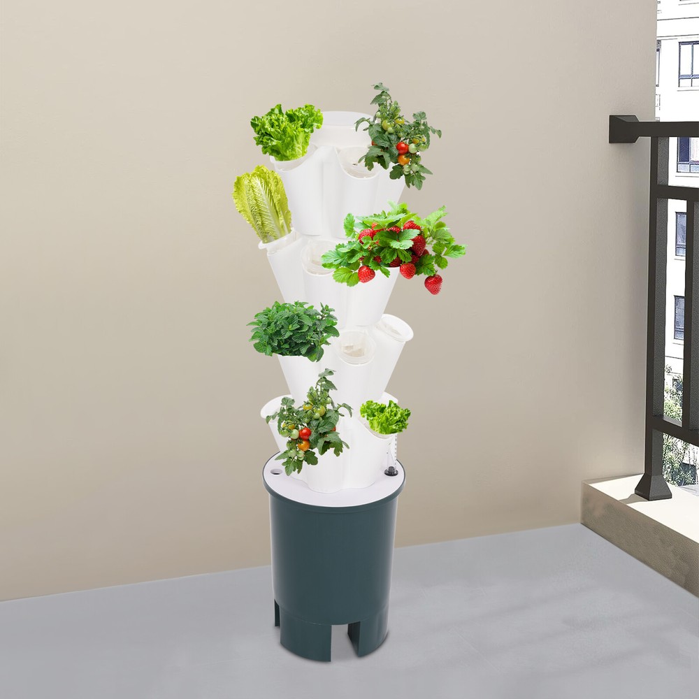 Hydroponic Tower Hydroponics Growing System Kit Vertical Planting Tower 20 Hole