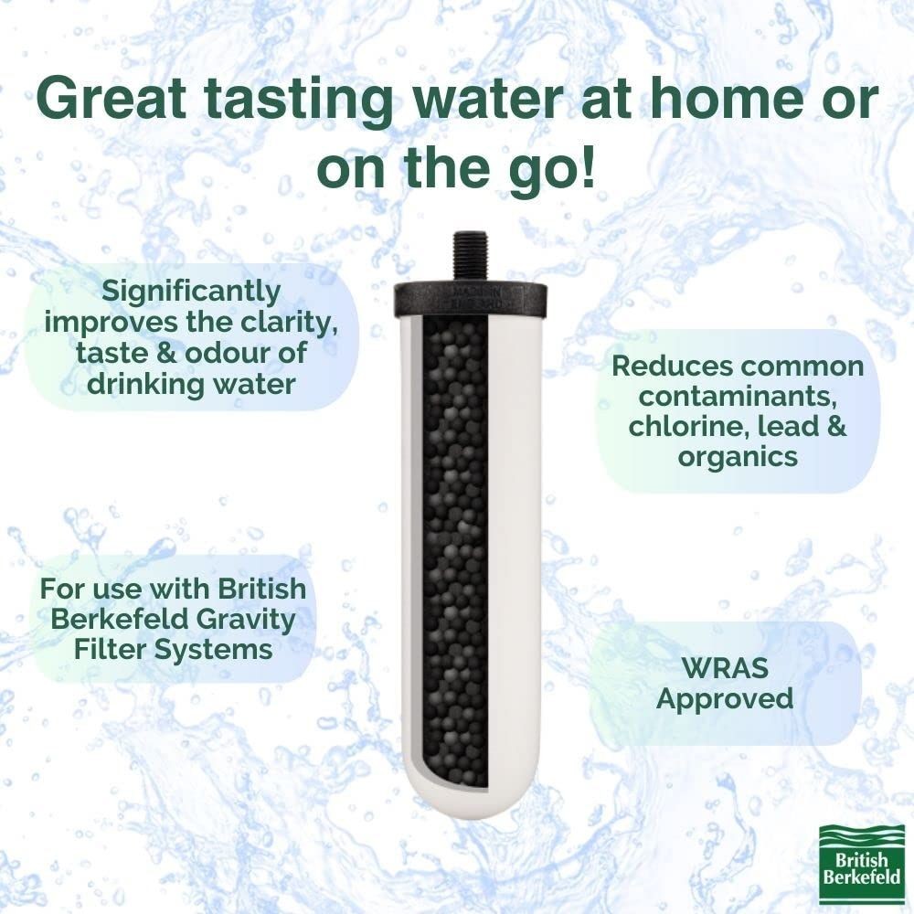 British Berkefeld Doulton Ceramic Water Filter Candle W9121226 7" Sterasyl 4 Pk