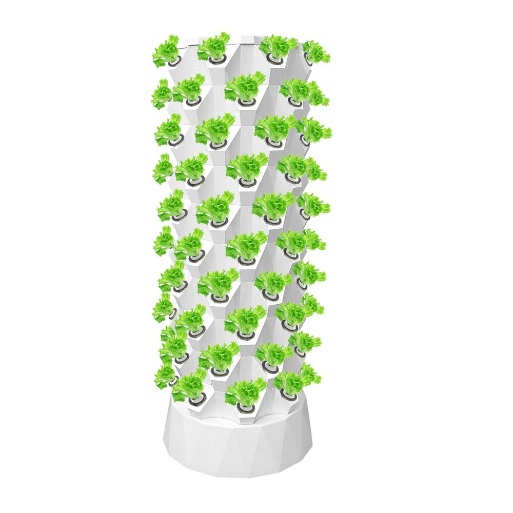 Vertical 80-Pots Hydroponics Tower Set Hydroponic Growing System Home Gardening