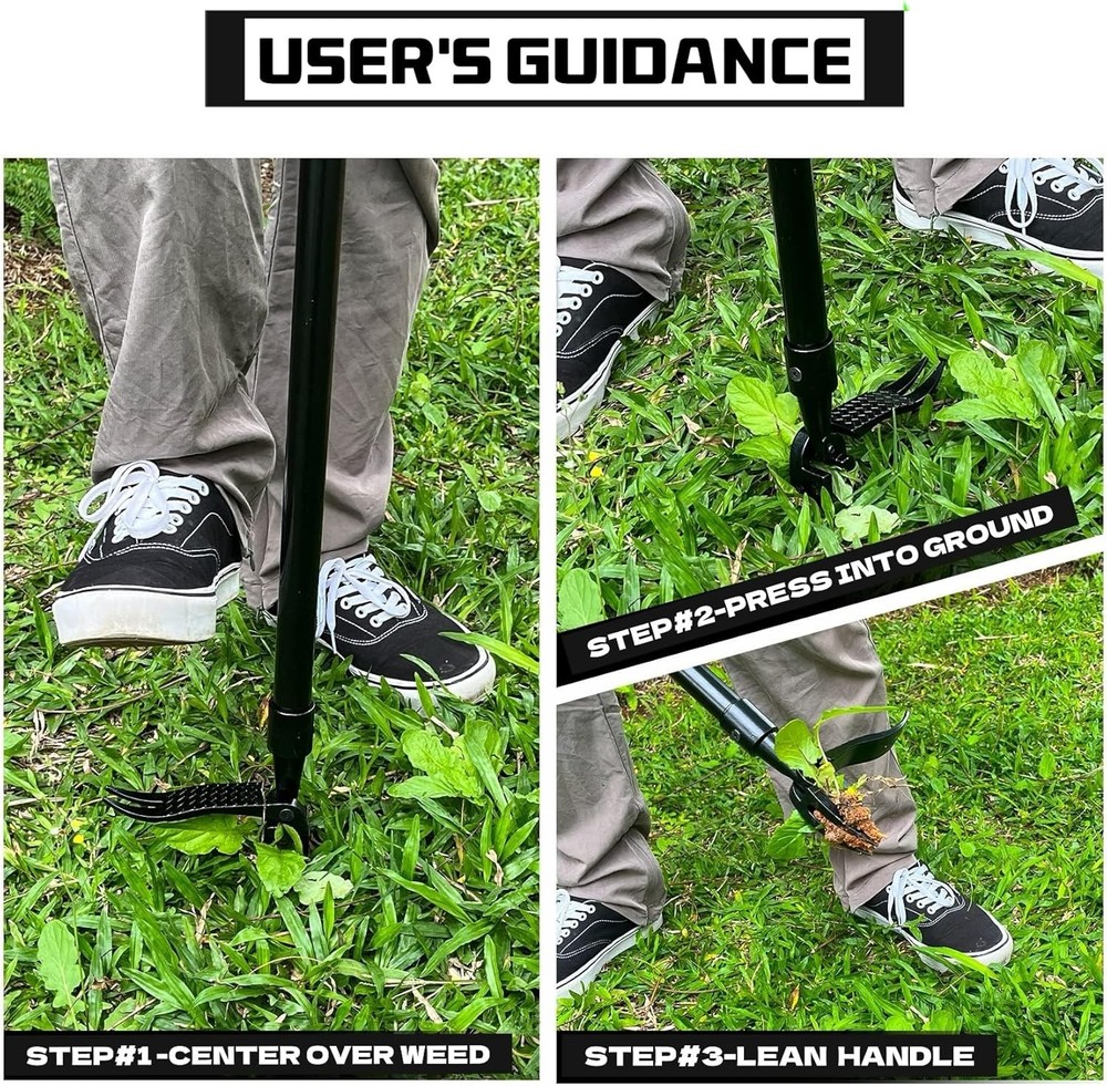 High Hardness Weed Pulling Tool - Manual Stand Up Weed Puller Tool Head Replacem