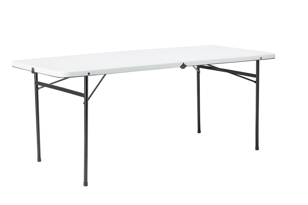 6 FOOT FOLDING TABLES 6 Foot Bi-Fold Plastic White/Black Available