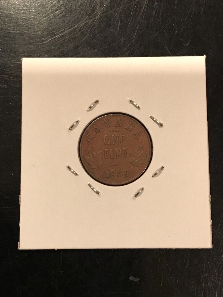 Canada 1c KIng George V 1934 Small Cent