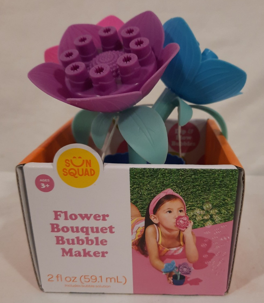 NEW SUN SQUAD FLOWER BOUQUET BUBBLE MAKER. PERFECT CHRISTMAS GIFT