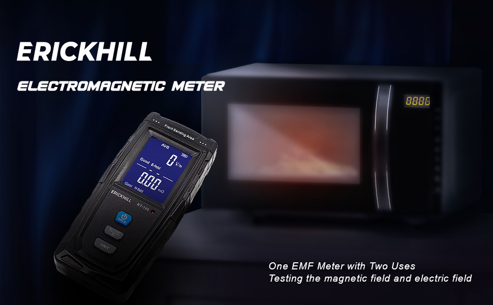 EMF Meter Rechargeable Digital Ghost Hunting Radiation Detector Handheld Device